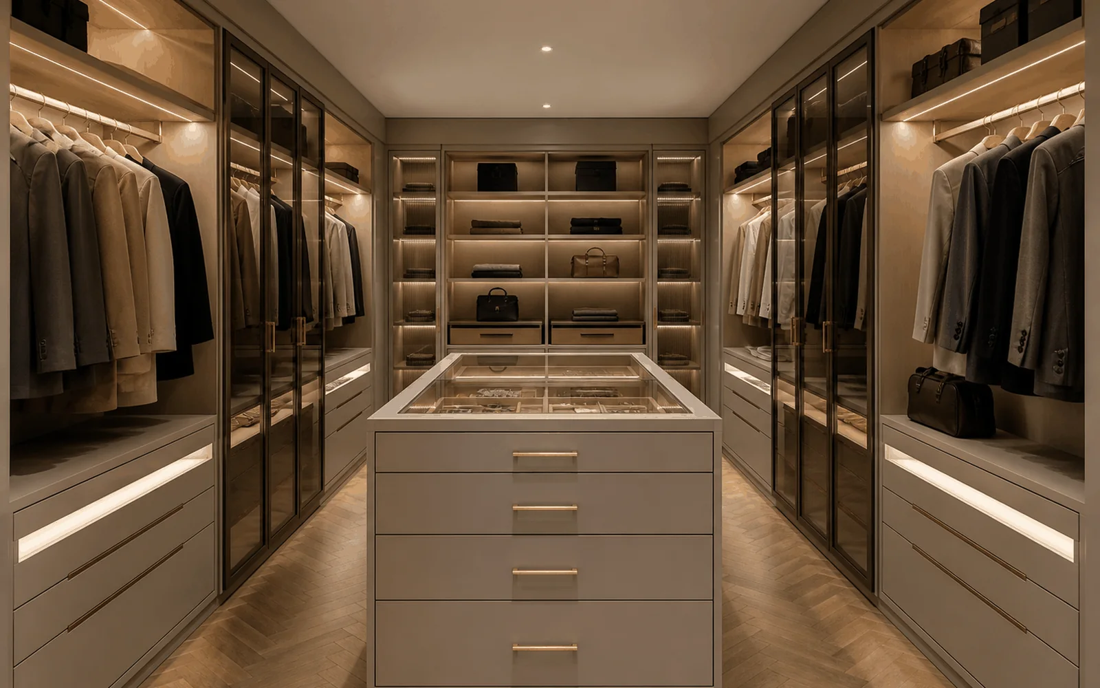 Walk-in dressing room in Cheshire